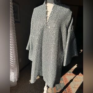 La Vie Style House Daisy Sequin/woven Bell Sleeve Cover-Up Dress